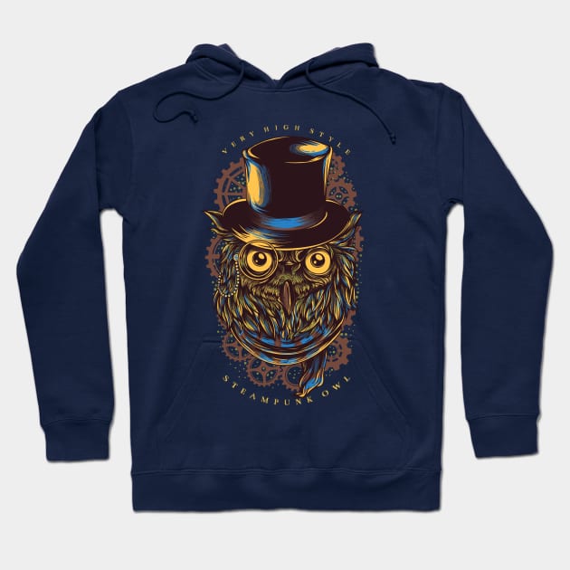 Steampunk Owl Hoodie by Stellart